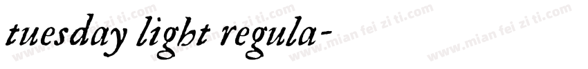 tuesday light regula字体转换